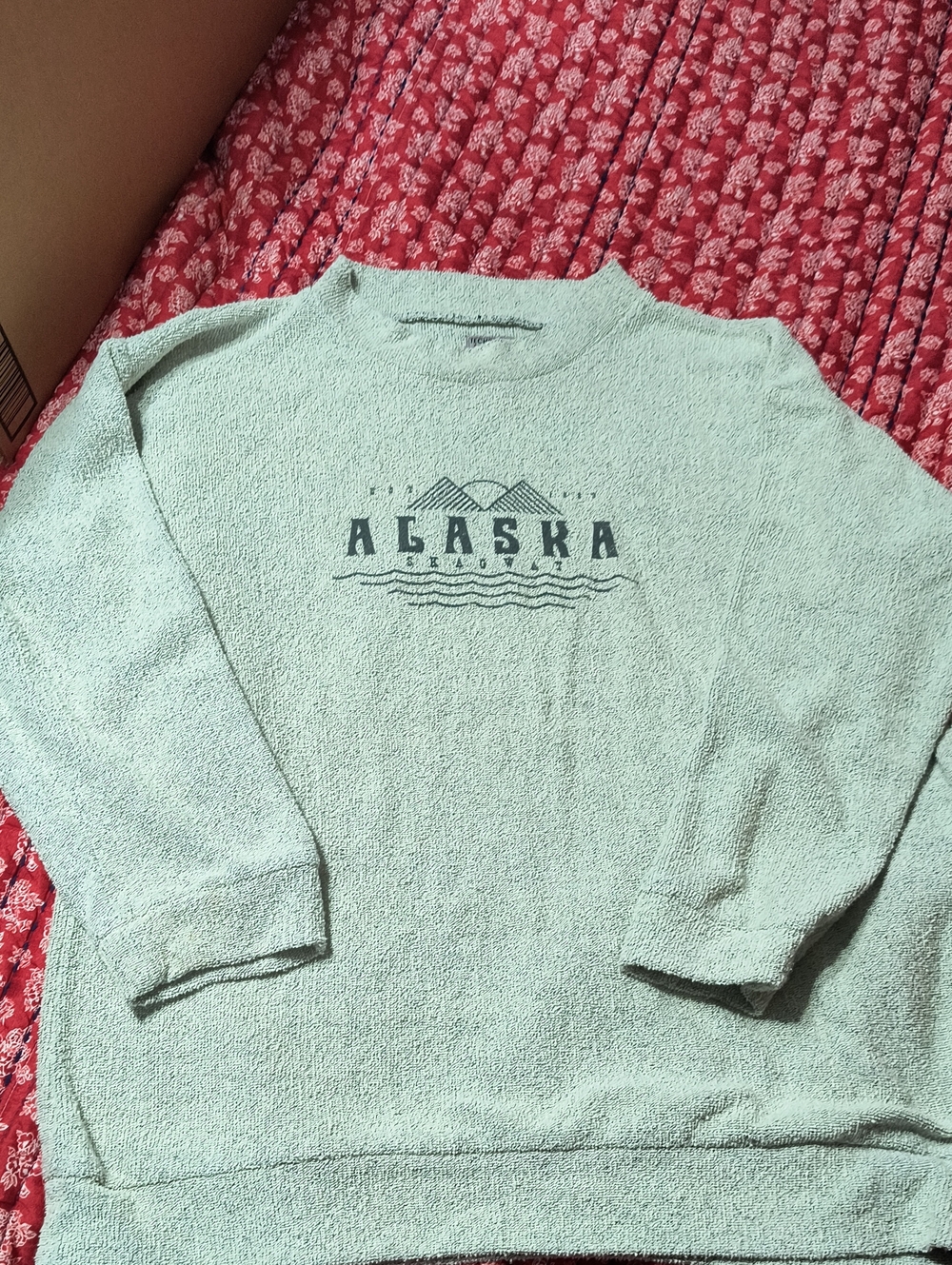 Alaska Logo Crewneck Sweater - Light Gray